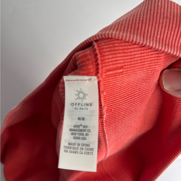 NWT OFFLINE By Aerie Big Chill Seamless Long Sleeve T-Shirt Crop‎ Top Orange. - Picture 9 of 9